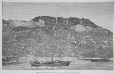 1884年在格陵兰岛Godhavn酒吧的救济中队。伦敦1886年 作者 英语学校