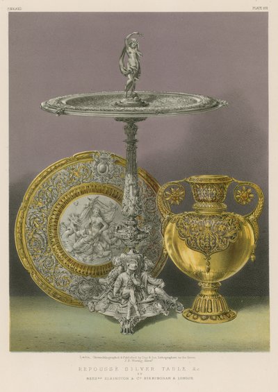Messrs Elkington和Co，伯明翰和伦敦的Repousse Silver Table等 作者 英语学校