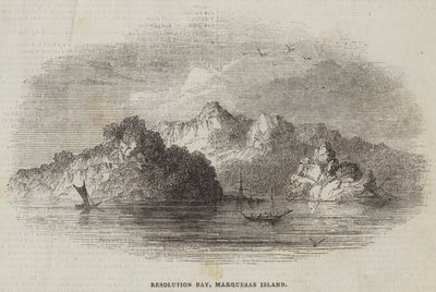 分辨率湾，马克萨斯岛（雕刻） 作者 英语学校