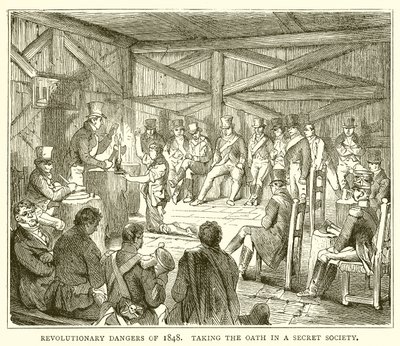1848年的革命危险。在秘密社会宣誓 作者 英语学校