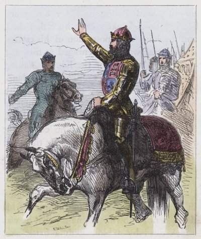 Richard II, staying the Combat (coloured engraving) 作者 英语学校