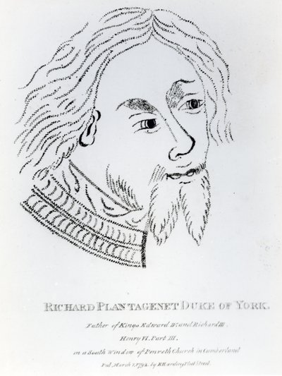 约克第三公爵约克的理查德出版于1792年（版画） 作者 英语学校