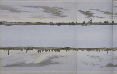 泰晤士河全景图，约1829年（水印）。 作者 英语学校