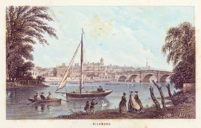 River Thames: Richmond (coloured engraving) 作者 英语学校