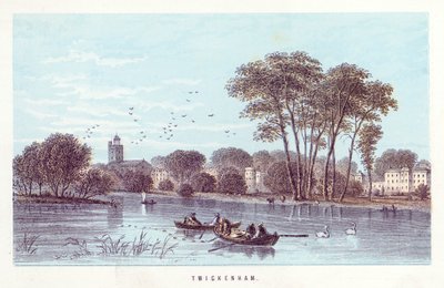 River Thames: Twickenham (coloured engraving) 作者 英语学校