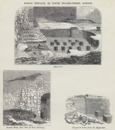 Roman Remains, in Lower Thames-Street, London (engraving) 作者 英语学校