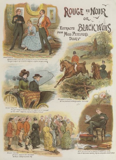 Rouge et Noir，或 Black Wins，摘自佩蒂弗小姐的日记 (chromolitho) 作者 英语学校