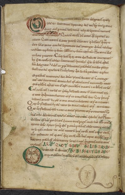 Royal 13. A.XI, f.79v Human faces in initials, De temporum ratione, Bede the Venerable (vellum)   1401151   zh       chinese Successfully Translated  Original: Early representation of the Divining Rod, showing a figure with a diving rod above ground search 作者 英语学校
