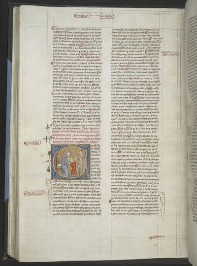 皇家 6 E VI f. 354v Confessio（忏悔），选自詹姆斯-勒-帕尔默的《Omne Bonum 作者 英语学校