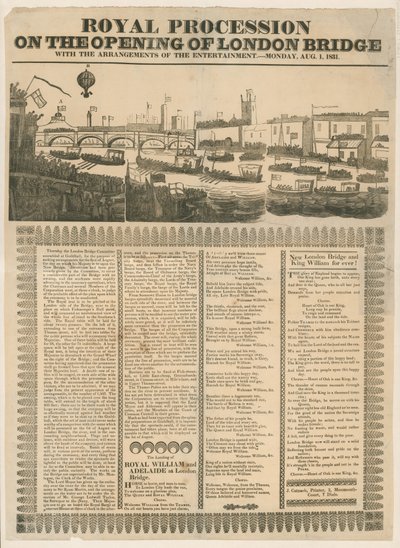 皇家游行于1831年8月1日伦敦桥开幕 作者 英语学校