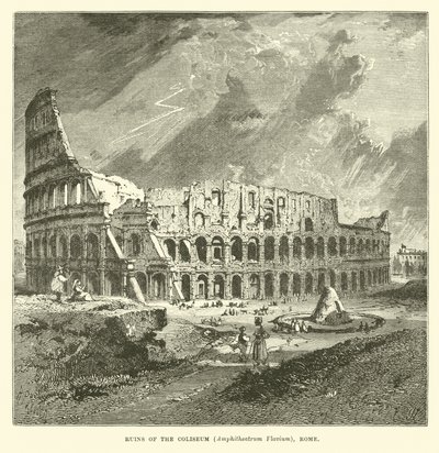 体育馆的废墟，Amphitheatrum Flavium，罗马 作者 英语学校