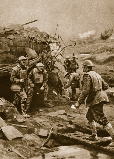 1914年至1919年，跑者向前线发送命令 作者 英语学校