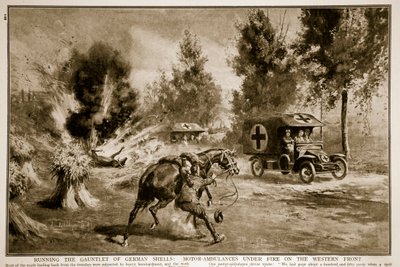 运行德国炮弹的护手：1914年至1919年，西部战线上的汽车救护车被点燃 作者 英语学校