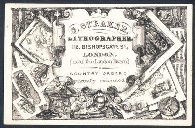 S Straker，平版画家，贸易卡 作者 英语学校