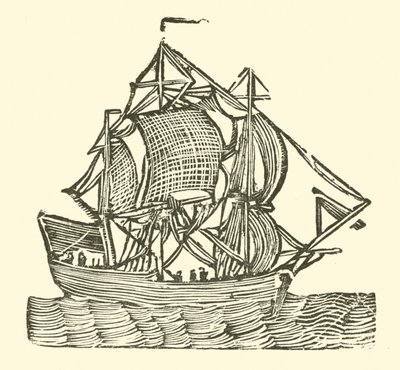 帆船（木刻） 作者 英语学校