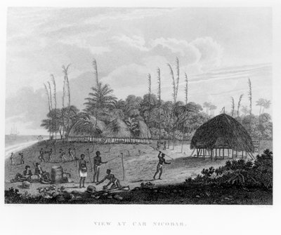 水手在Car Nicobar收集资料，从Voyages and Travels到印度，锡兰，红海......由George，Viscount Valentia出版，1809年出版 作者 英语学校