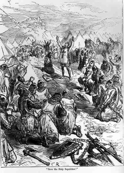 拯救圣墓，理查德一世（1157-99）在1191年7月的阿尔苏夫战役之前 作者 英语学校