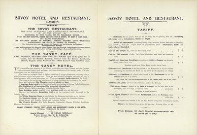 萨沃伊酒店的关税，1900年 作者 英语学校