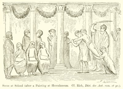在学校的场景（在Herculaneum的绘画之后.Cf.Rich，Dict.des Ant.rom.et gr。） 作者 英语学校