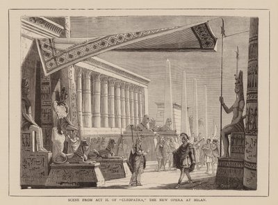 米兰新歌剧院《埃及艳后》第二幕场景（版画） 作者 英语学校