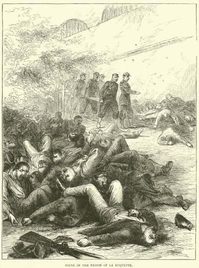 1871年La Roquette监狱的场景 作者 英语学校