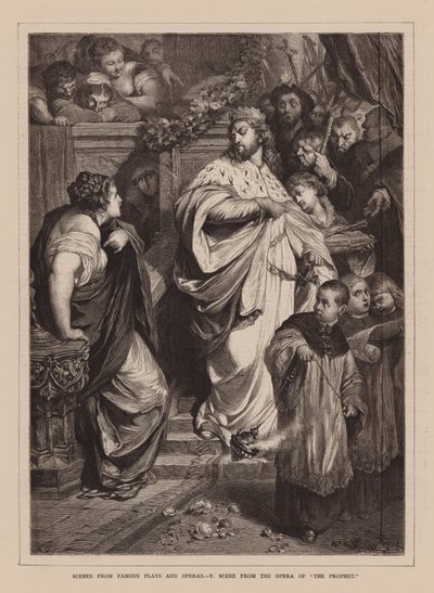 著名戏剧和歌剧场景，V，歌剧《先知》场景（雕刻） 作者 英语学校