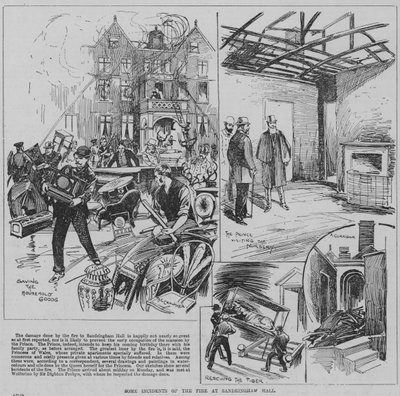 Scenes from the fire at Sandringham, Norfolk 作者 英语学校