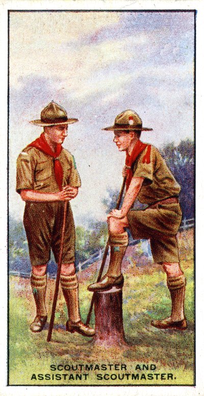 Scoutmaster和助理童子军，1929年 作者 English School