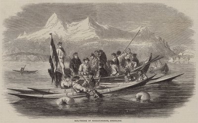 Seal-Fishing at Kingigtorssuak, Greenland (engraving) 作者 英语学校