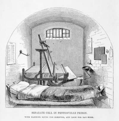 分别位于Pentonville监狱，伦敦刑事监狱和监狱生活场景中的Henry Mayhew（1812-87）和John Binny，1862年 作者 英语学校
