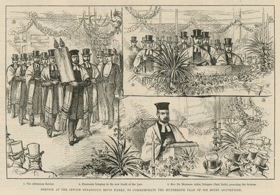 在犹太教堂，Bevis Marks服务，以纪念摩西蒙特菲奥雷爵士百年 作者 英语学校