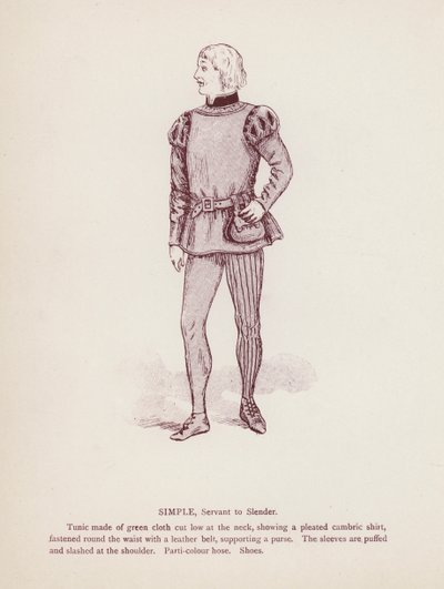 莎士比亚的《温莎的风流娘子们：简单，从容到苗条》（石版画） 作者 英语学校