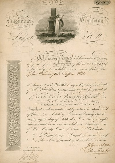 分享给伦敦Ludgate Hill的Hope Insurance Company 作者 英语学校