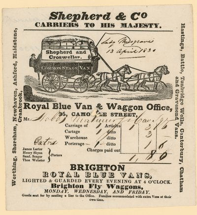 Shepherd＆Co法案。布莱顿到伦敦 作者 英语学校
