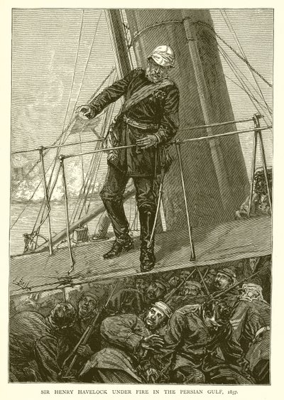 亨利哈夫洛克爵士于1857年在波斯湾的火灾之下 作者 英语学校