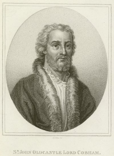 John Oldcastle爵士，Cobham勋爵（雕刻）。 作者 英语学校