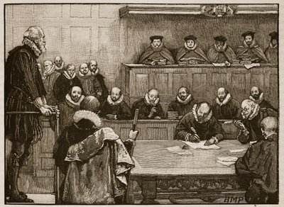 法官面前的沃尔特·罗利爵士，卡塞尔斯画报英国历史（插图） 作者 英语学校