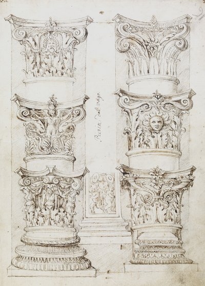 六首都，一个莱森和两栏式基地，对开本1，牛津专辑的主人，约1512年17日（钢笔和深褐色墨水） 作者 英语学校