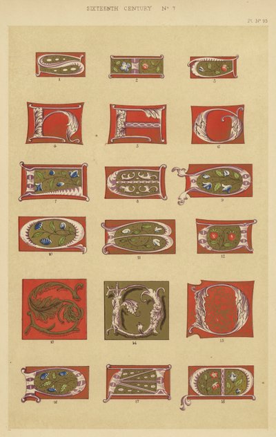 十六世纪 (chromolitho) 作者 英语学校