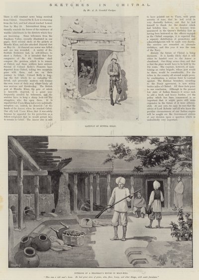 Chitral 中的草图（石版画） 作者 英语学校
