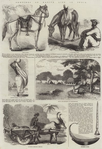 印度土著生活草图（版画） 作者 英语学校
