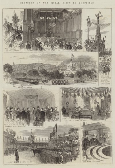 谢菲尔德皇家访问草图（版画） 作者 英语学校