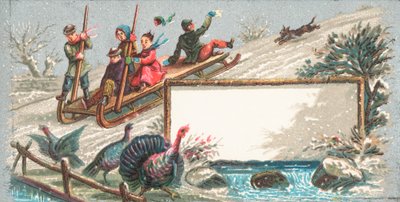 雪橇下坡非常快！圣诞贺卡 作者 英语学校