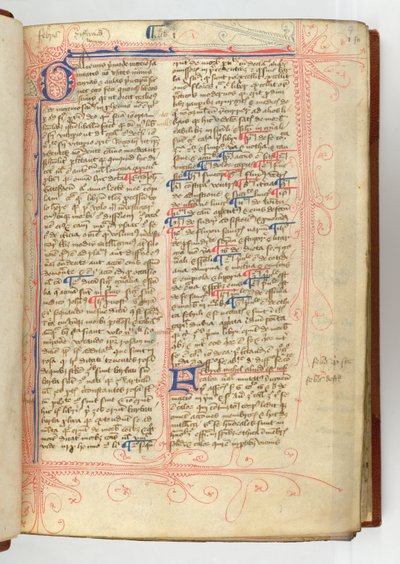 斯隆 280，f.9r 约翰-加迪斯登撰写的《罗莎-当归》序言 作者 英语学校