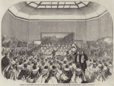 Soiree of the Society for the Encouragement of the Fine Arts, held at the Suffolk-Street Gallery, 26 January (engraving) 作者 英语学校
