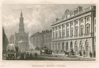 Somerset House和St Mary-le-Strand，The Strand，伦敦 作者 英语学校