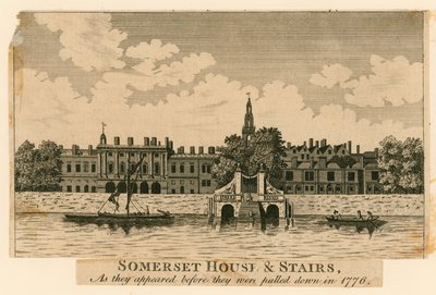 萨默塞特宫和楼梯在它们于1776年被拆除之前出现 作者 英语学校