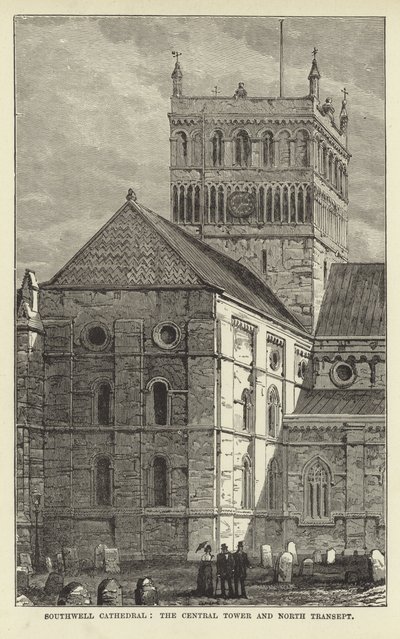 Southwell大教堂，中央塔和北Transept 作者 英语学校