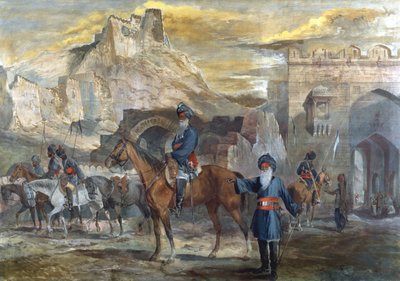 1978年，阿富汗孟加拉国枪骑兵第19军团的Sowars 作者 英语学校