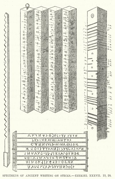 Specimens of Ancient Writing on Sticks, Ezekiel XXXVII 作者 英语学校